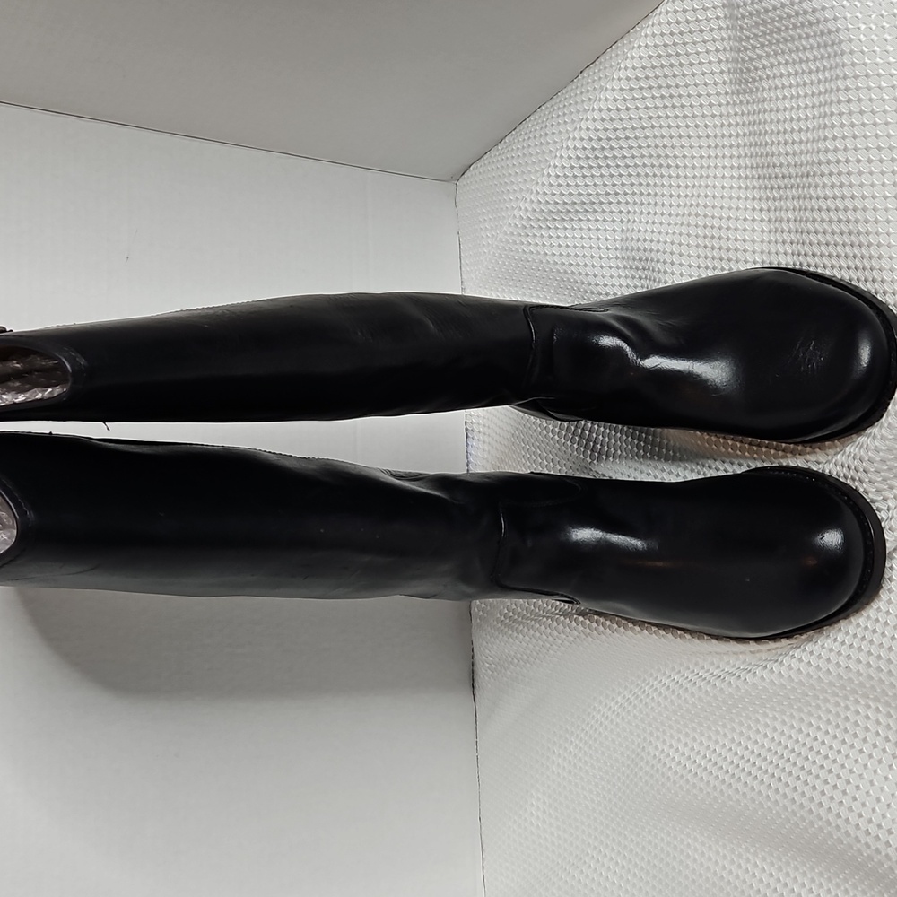 Frye Black Leather Over-the-Knee Riding Boots - Picture 4 of 8